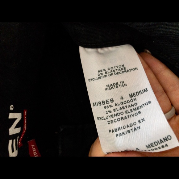 LEVI denizen modern black skinny jeans - Picture 3 of 5